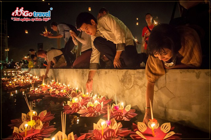 Lễ thả đèn Loy Krathong tại Thái Lan