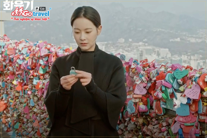 Ổ khóa tình yêu ở tháp Namsan Seoul trong bộ phim Hoa du ký